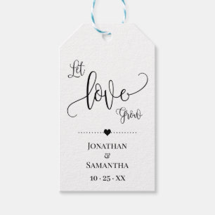 Laat liefde groeien plant cadeau minimalistische h cadeaulabel