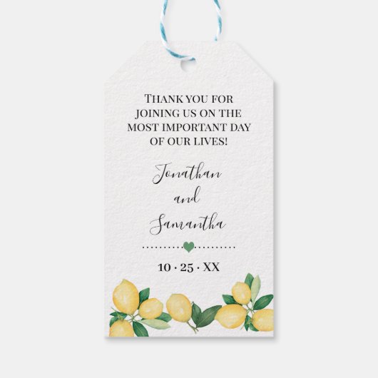 Laat liefde groeien Plant geschenk citroenen douch Cadeaulabel (Achterkant)