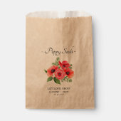 Laat liefde groeien Poppy Seeds Wedding Favor Bag Bedankzakje (Voorkant)