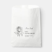 Laat liefde groeien Roos Seed Wedding Favor Bag Bedankzakje (Voorkant)