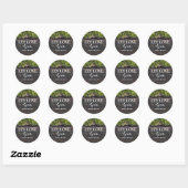 Laat liefde groeien rustieke bruiloft ronde sticker (Vel)