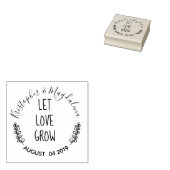 Laat liefde groeien rustieke rubberen stempel (Gestempeld)