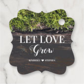 Laat liefde groeien rustieke Woodland bruiloft Bedankjes Labels (Achterkant)