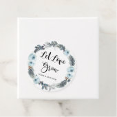 Laat liefde groeien Stoffig blauw Plant zaden brui Bedankjes Labels (In situ)