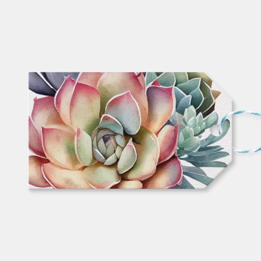 "Laat liefde groeien" Succulent huwelijkscadeau La Cadeaulabel (Voorkant (Horizontaal))
