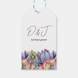 "Laat liefde groeien" Succulent huwelijkscadeau La Cadeaulabel