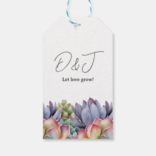 "Laat liefde groeien" Succulent huwelijkscadeau La Cadeaulabel