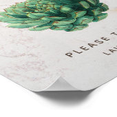 Laat Liefde Groeien Vetplanten als Bruiloftsgesche Poster (Hoek)