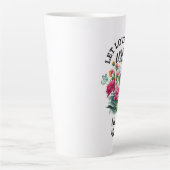 Laat liefde groeien wild schattig positief latte mok (Voorkant)