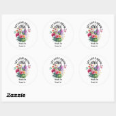 Laat liefde groeien wild schattig positief ronde sticker (Vel)