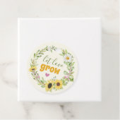 Laat Liefde Groeien Wilde Bloem Zonnebloem Trouwfe Bedankjes Labels (In situ)