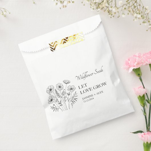 Laat liefde groeien Wildflower zaad bruiloft Bedankzakje (Gezegeld)