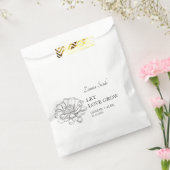 Laat liefde groeien Zinnia Seed Wedding Favor Bag Bedankzakje (Gezegeld)