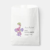 Laat liefde groeien zoete erwtenzaad bruiloft bedankzakje (Voorkant)