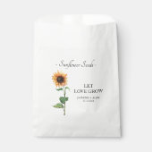 Laat liefde groeien Zonnebloempitten Bruiloft Bedankzakje (Voorkant)