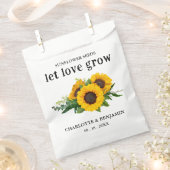 Laat liefde groeien Zonnebloempitten Bruiloft Bedankzakje (Geknipt)