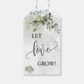 Laat Liefde Grow plant cadeau Eucalyptus succulent Cadeaulabel (Voorkant)