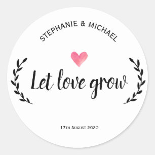 Laat liefde gunst sticker groeien