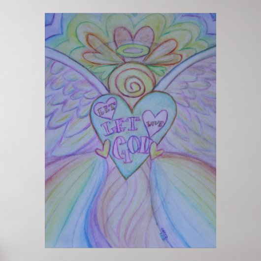 Laat liefde, laat God Guardian Angel Poster afdruk (Voorkant)