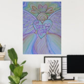 Laat liefde, laat God Guardian Angel Poster afdruk (Thuiskantoor)