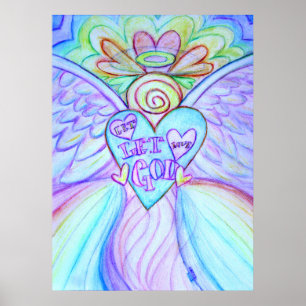 Laat liefde, laat God Guardian Angel Poster afdruk