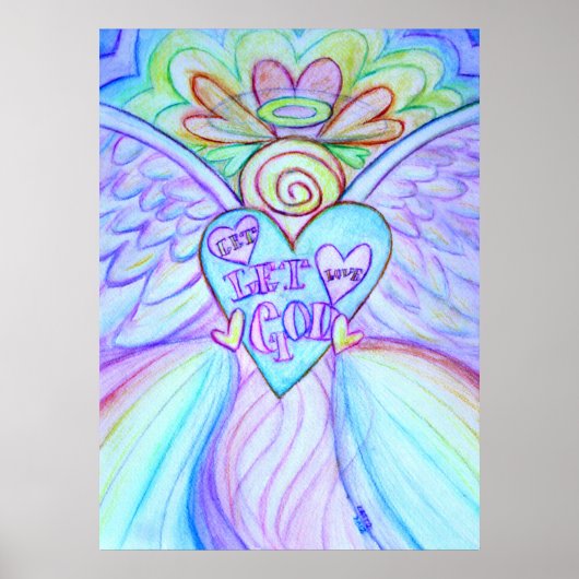 Laat liefde, laat God Guardian Angel Poster afdruk (Voorkant)