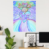 Laat liefde, laat God Guardian Angel Poster afdruk (Thuiskantoor)