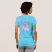 Laat liefde, laat God regenboog Pastel Angel Kunst T-shirt (Achterkant volledig)
