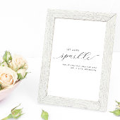 Laat Liefde Sparkle Bruiloft Sparkler Verstuur tek Poster