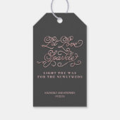 Laat Liefde Sparkle Roos Gouden Bruiloft Cadeaulabel (Achterkant)