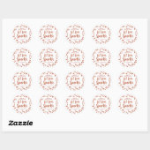 Laat Liefde Sparkle White Rose Gold Confetti bruil Ronde Sticker (Vel)