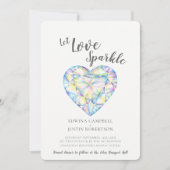 Laat liefde sprankelen diamant waterverf kaart (Voorkant)