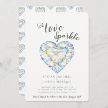 Laat liefde sprankelen diamant waterverf