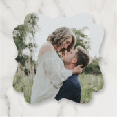 Laat liefde sprankelen gouden harten citeren foto  bedankjes labels (Achterkant)