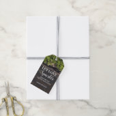 Laat liefde sprankelen rustieke houten bruiloft cadeaulabel (Met Touw)