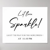 Laat liefde sprankelen teken Afdrukbaar Poster (Voorkant)