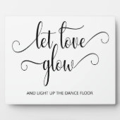 Laat liefde stralen huwelijksbord Tafelmodel Plaqu Fotoplaat (Voorkant)