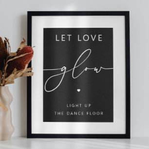 Laat Liefde Stralen   Sterretje of Stok Zwarte Tro Poster