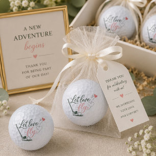 Laat liefde vliegen, Trouwgunst, Golf thema Trouwf Golfballen