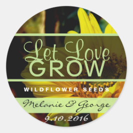 Laat liefde zonnebloem Stickers groeien