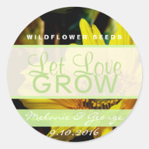 Laat liefde zonnebloem Stickers groeien