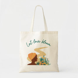 Laat liefdesbloem tote bag