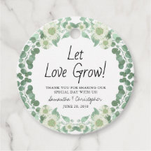 Laat liefdesgroei met eucalyptus vlokken Dank je h