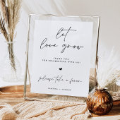 Laat liefdesgroei minimalistische weduwen voor Taf Poster