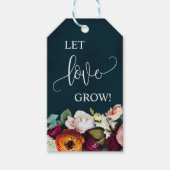 Laat liefdesgroei Plant Gift Wine Navy Weddenschap Cadeaulabel (Voorkant)