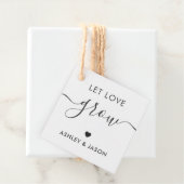 Laat liefdesgroeien, Plant cadeau Label, bruiloft, Bedankjes Labels (In situ)