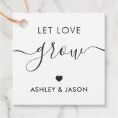 Laat liefdesgroeien, Plant cadeau Label, bruiloft, Bedankjes Labels (Voorkant)