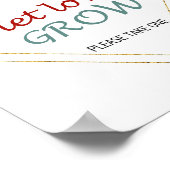 Laat liefdesgroeiteken zien poster (Hoek)