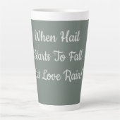 Laat liefdesregen vallen! latte mok (Voorkant)