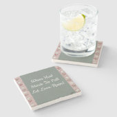 Laat liefdesregen vallen! stenen onderzetter (Zijkant)